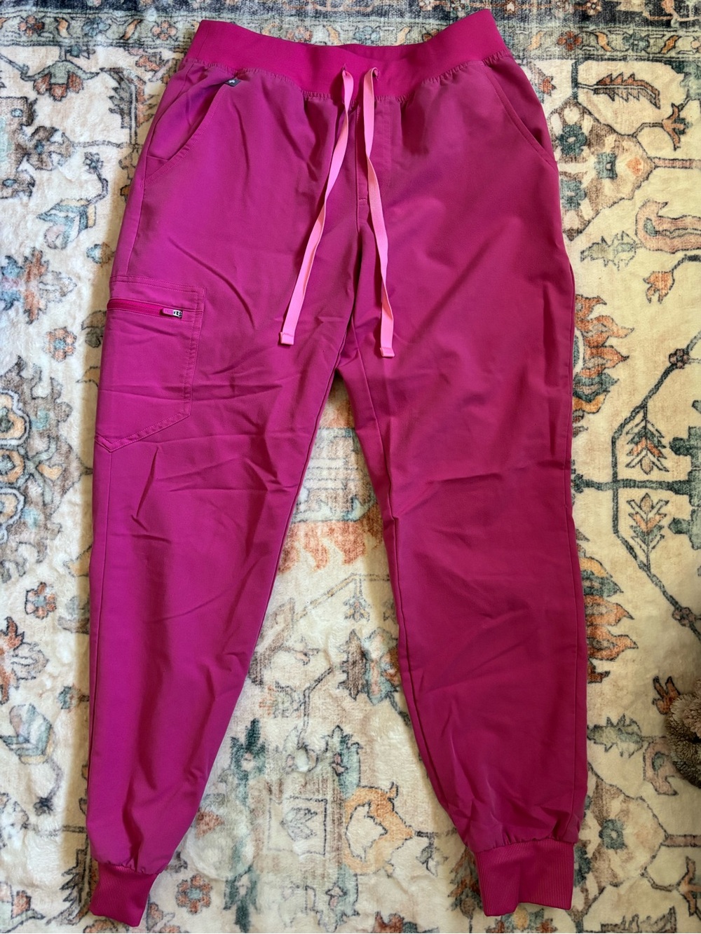 Figs Scrub Pants in Color F*ing Pink